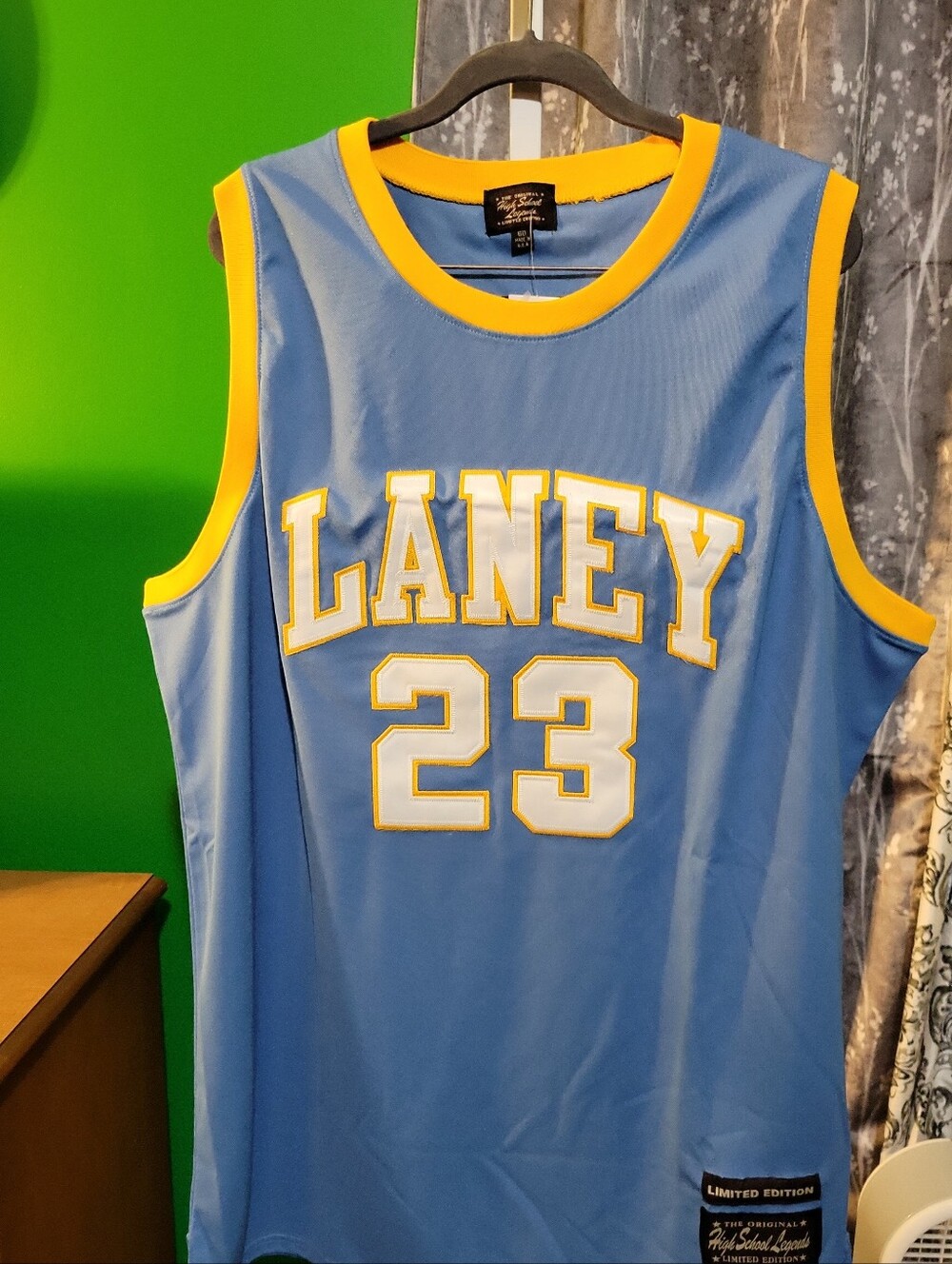 Laney 23 Blue & Yellow Basketball Jersey (High School Legends)
